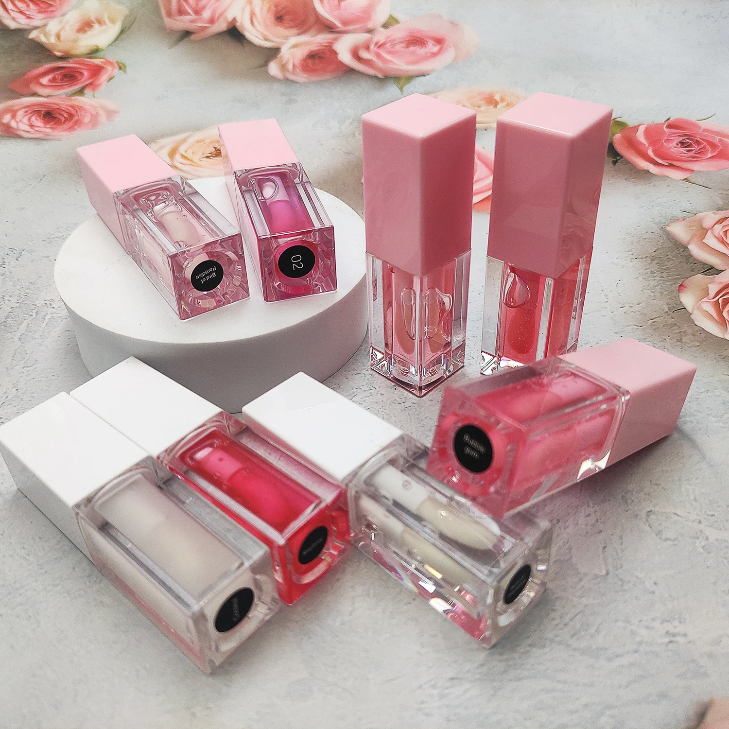 Wholesale mini lipstick Moisturizing tint magic lip oil vegan Fruit shimmer Lip Oil Private label liquid transparent lip gloss