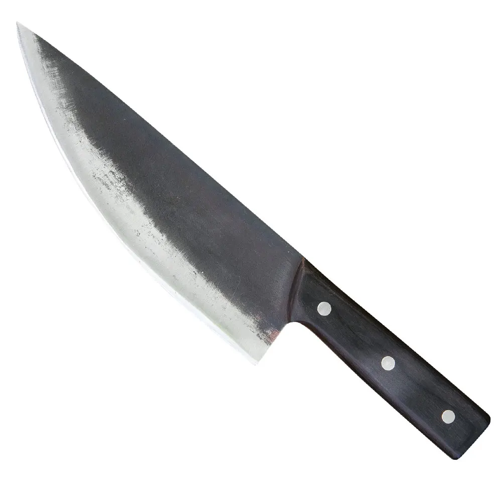 Wholesale Siberian Style Forged Camping Kitchen Knives Handmade 8 inch Pakka Wood Handle Stainless Steel Outdoor Chef Knife