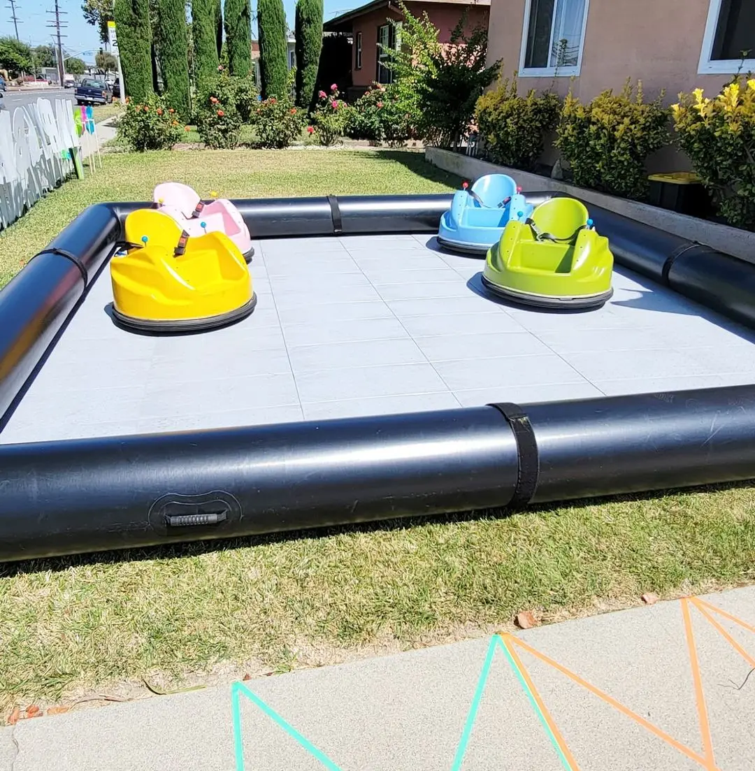 Inflatable Airtight Bumper Car Race Track Field Party rental kids toddler race track arena bumper car inflatable pipe field