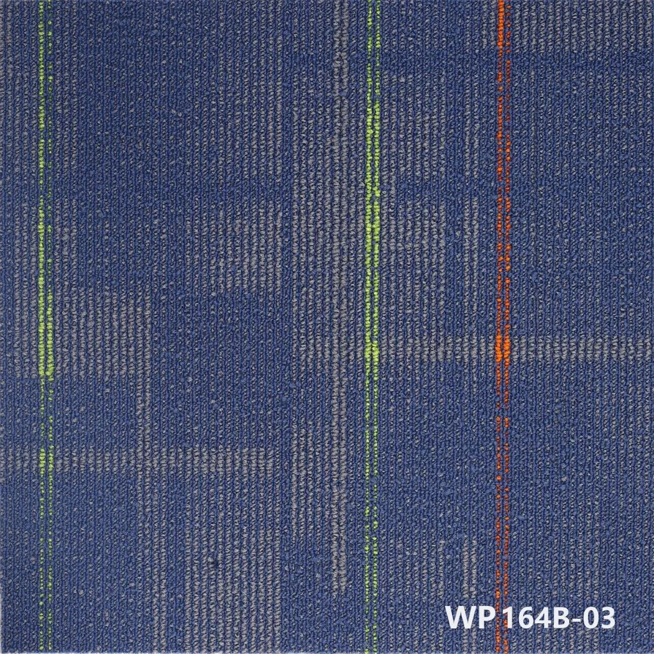 50*50CM and 25*100CM PP Surface Material with PU Backing Carpet Tiles