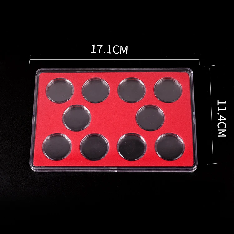 Made in China paper plastic commemorative coin display box of plastic to safe coins