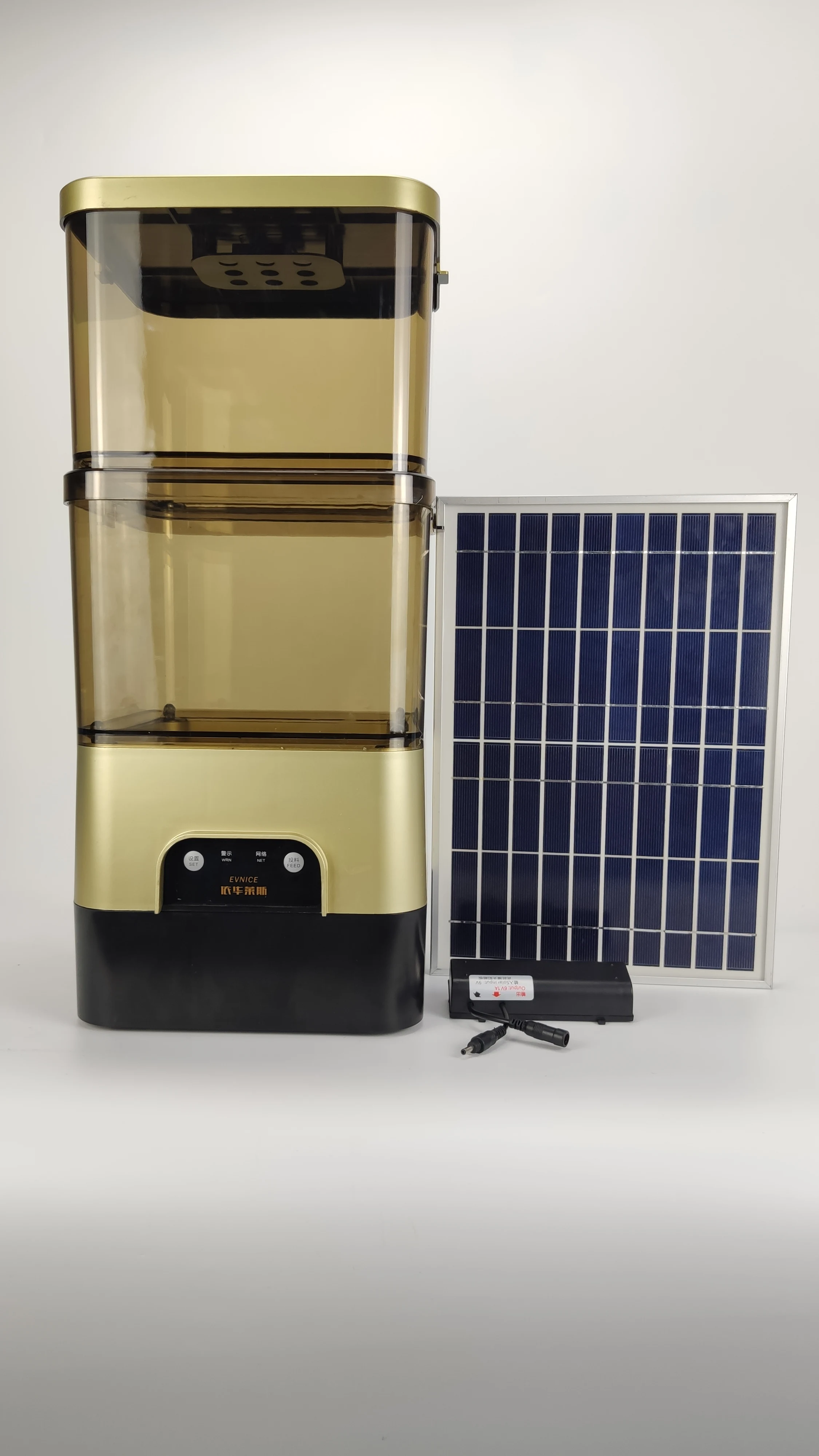 High Quality Export 2021 New China  Automatic fish Koi pond outdoor solar power large Feeders