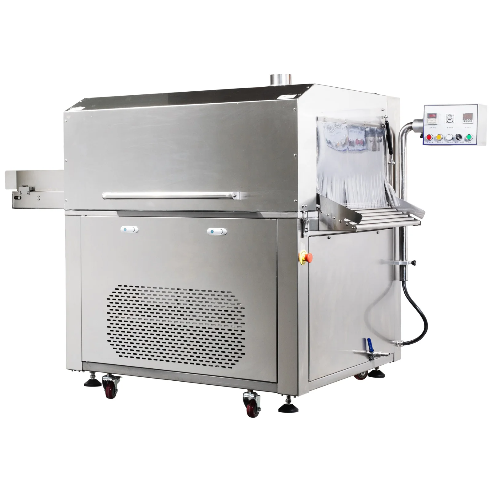 Plastic Film Foil Shrink Wrapper Meat Chicken Beef Mutton Packaging Commercial Stainless Steel Hot Water Dipping Tank Soak Tank