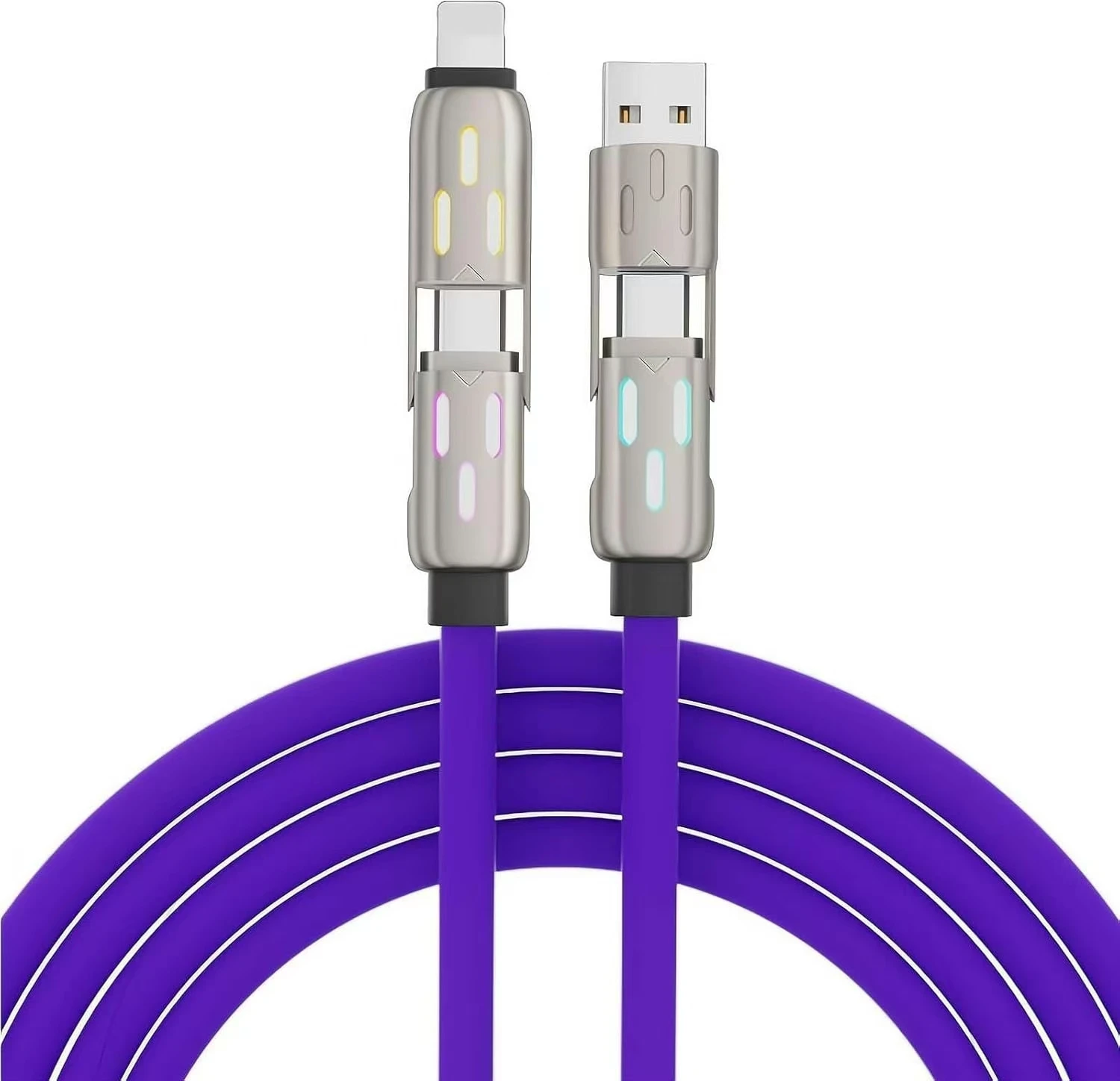 feiyida Adapter 4 in 1 Multiport Adapter 10Gbps for speedy data transfers USB-C typy c led usb a for phone car charge