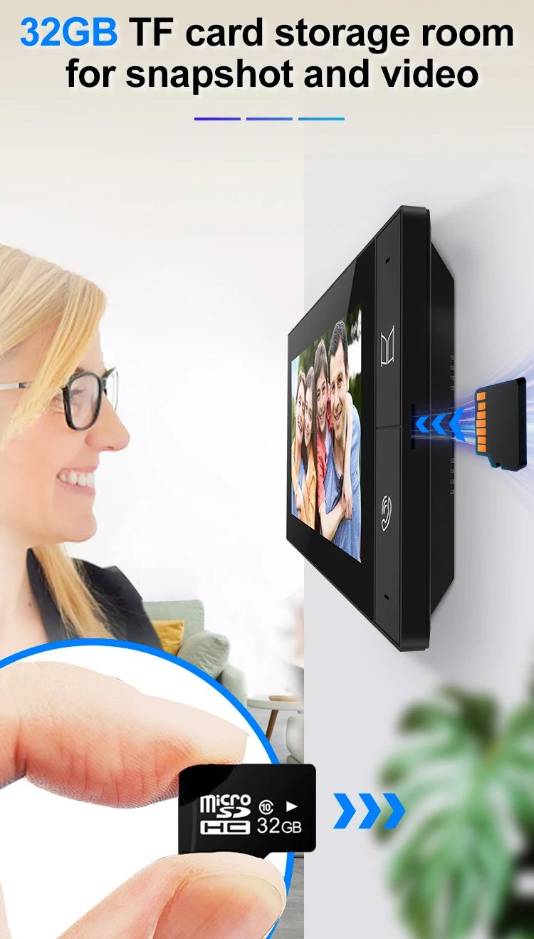 DHCP Video Door Phone with Infrared Motion Sensor IP Camera Doorbell with Alarm Features Infrared Motion Detection