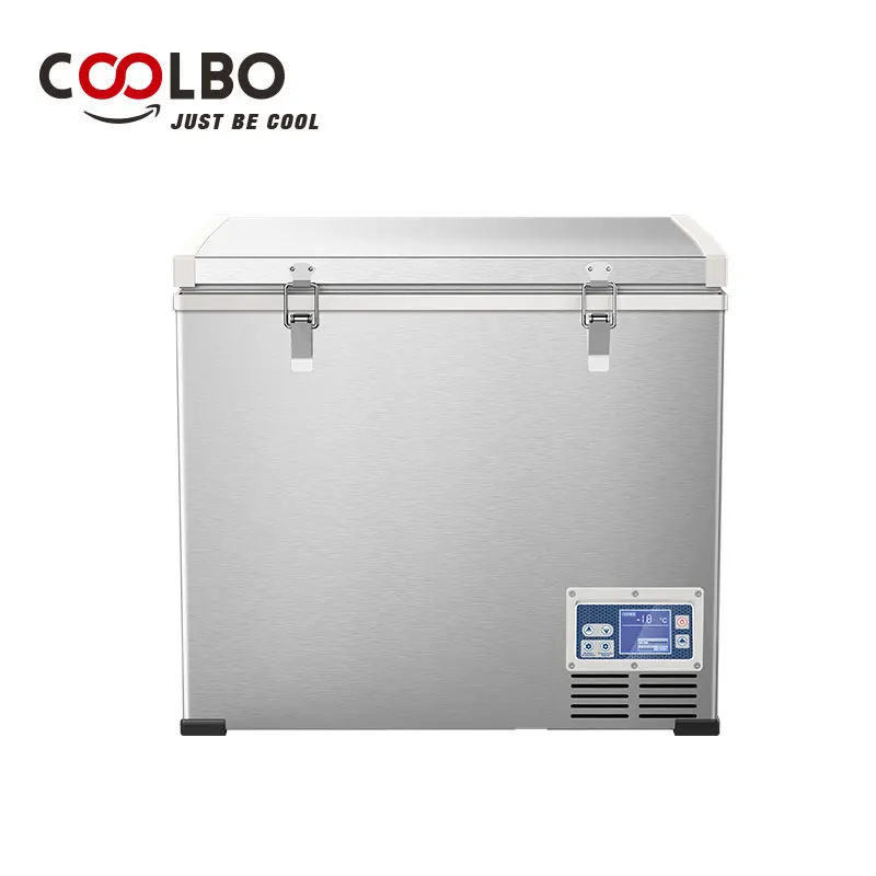 Portable 45L DC 12/24V chest freezer cold rolled-sheet auto car refrigerator freezer with compressor