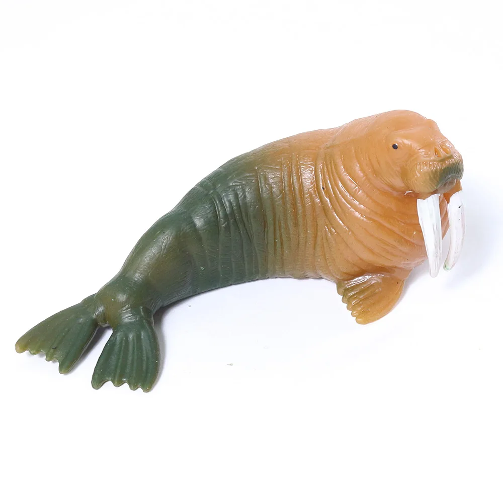 Not PVC material ECO tpr walrus model TPE toy plastic ocean animal