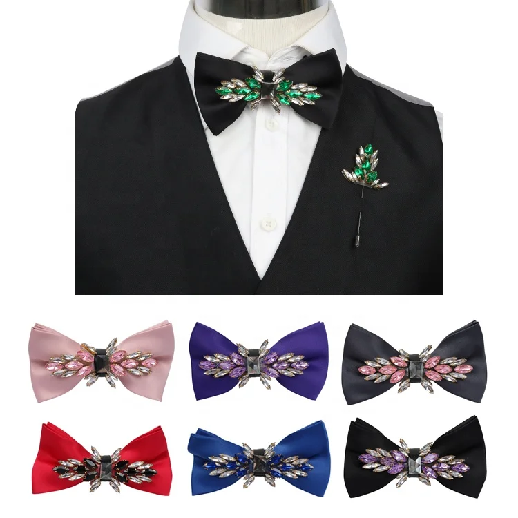 High Quality Formal Yellow 100% Pure Silk Bow Tie Men Self Tie Bow Tie