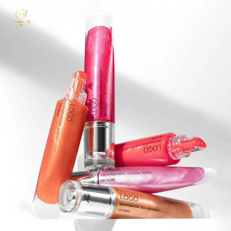 Private Label Moisturize Lip Care Vegan Ingredients Lip Glow Oil Customize Your Logo Shiny Lip Glaze Plumping Tint
