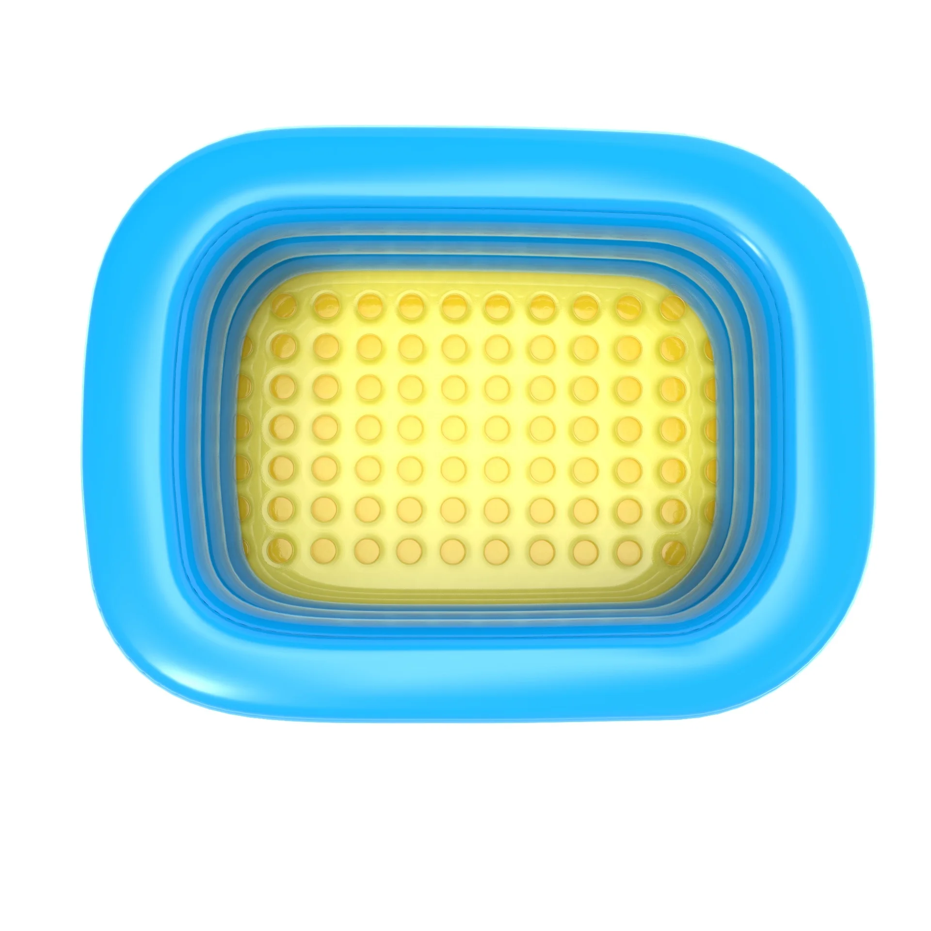 POOLUCKY Blue Color Banana Monkey Pattern Kids Rectangle 120x90x55cm Inflatable Swimming Pool