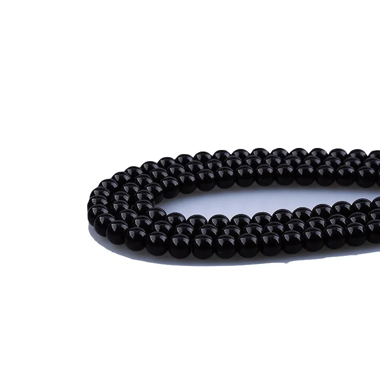 Wholesale Matte White Beads 4-14mm Natural Round White Clear Crystal Quartz Glass Beads Black Frosted Glass Round Beads