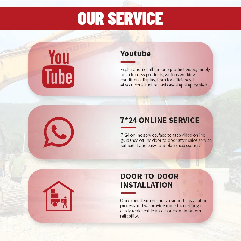 Hydraulic Breaker Hammer for Mini Excavator - Durable, Heavy-Duty Hydraulic Rock Breaker with Fine Heat Treatment Design