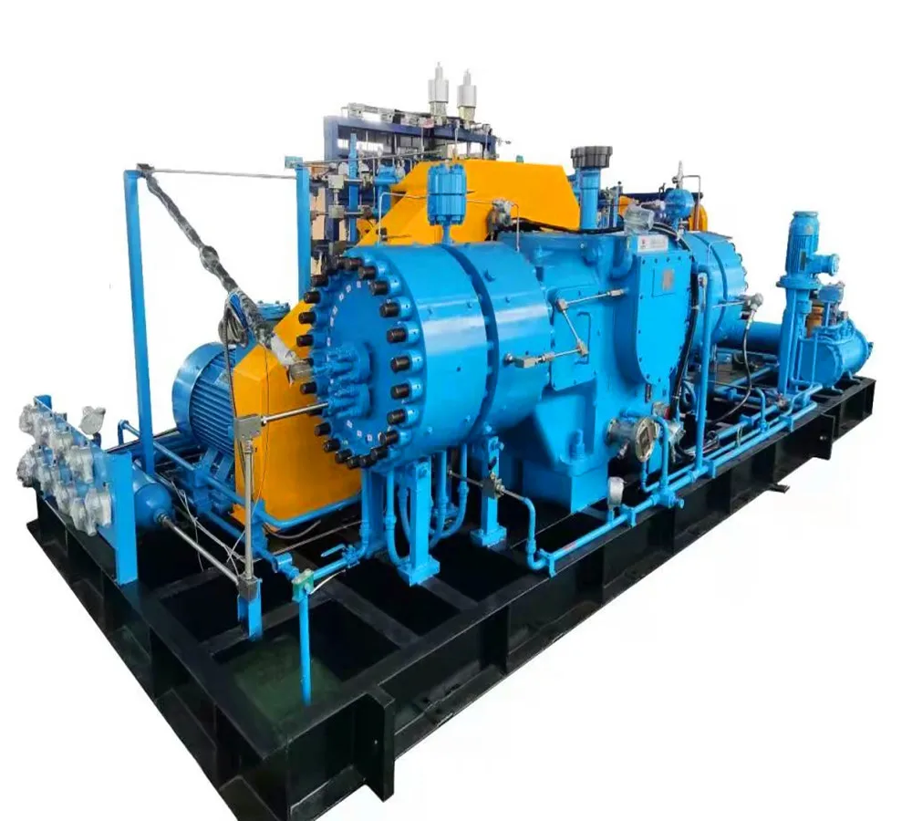 Provide a complete set of compressed gas solutions customized 90MPa large displacement hydrogenation station compressor
