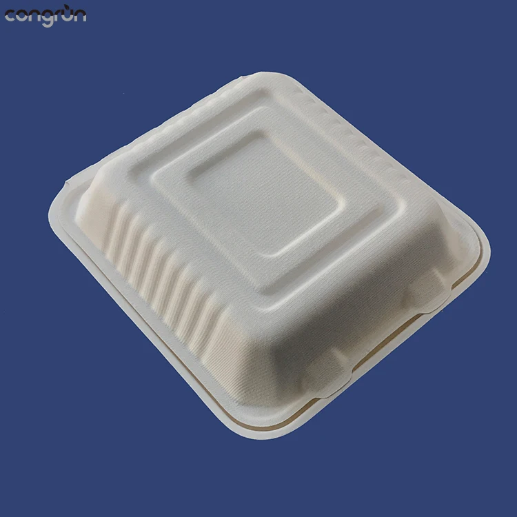 
Wholesale 1000ml 3 Compartment Biodegradable Disposable Corn Starch Lunch Food Box 