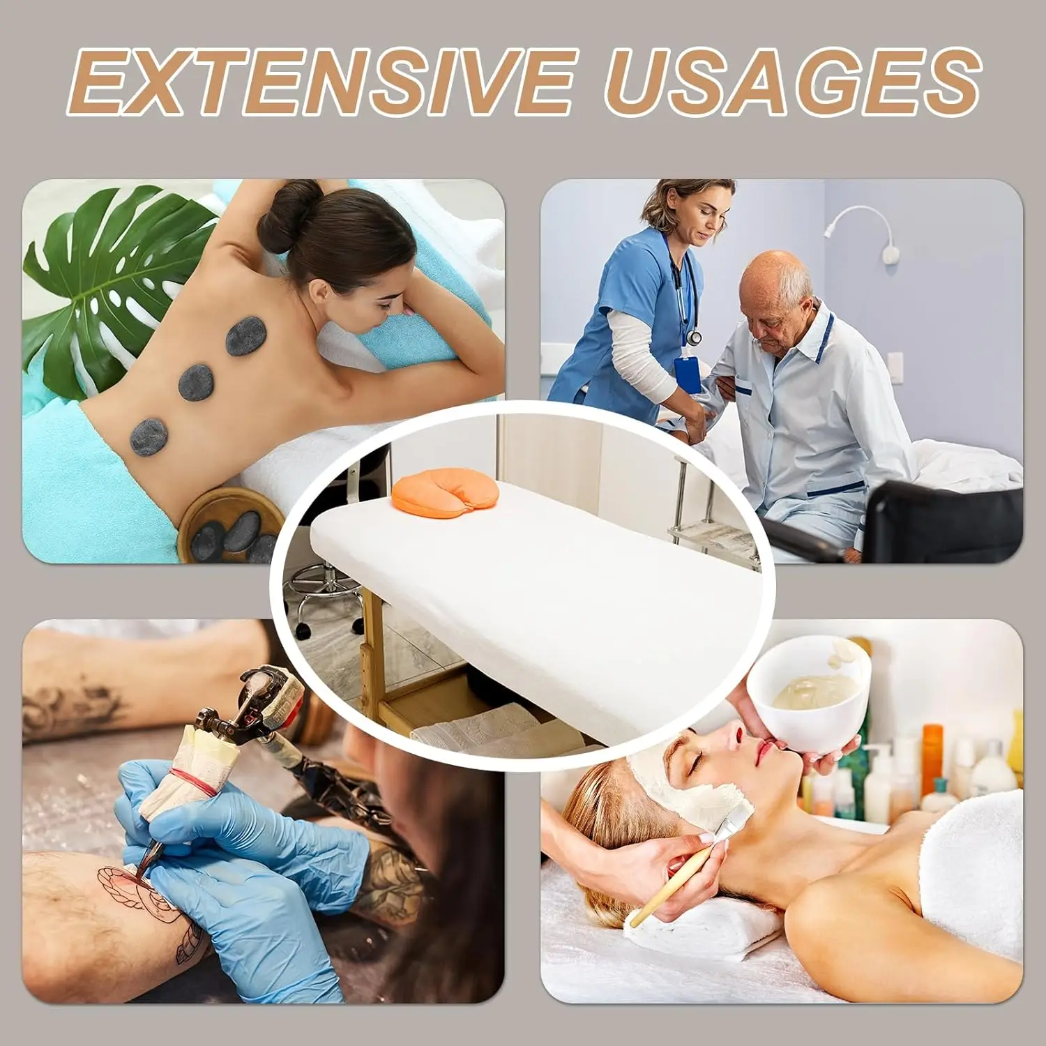 Washable Leave-in Non-woven Bed Cover Sheet hospital bed sheets for Stretchers for beauty