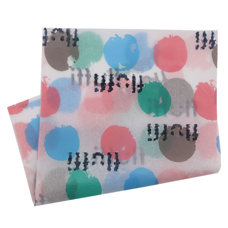 Custom size logo color copy paper clothing tissue wrapping paper roll for t-shirt packing