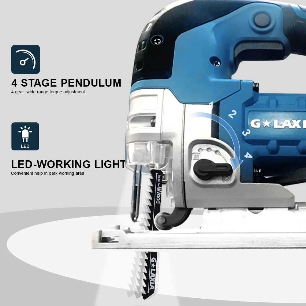 PRO 78301 4 Inch Corded Electric Jig Saw with Quick Base Change System