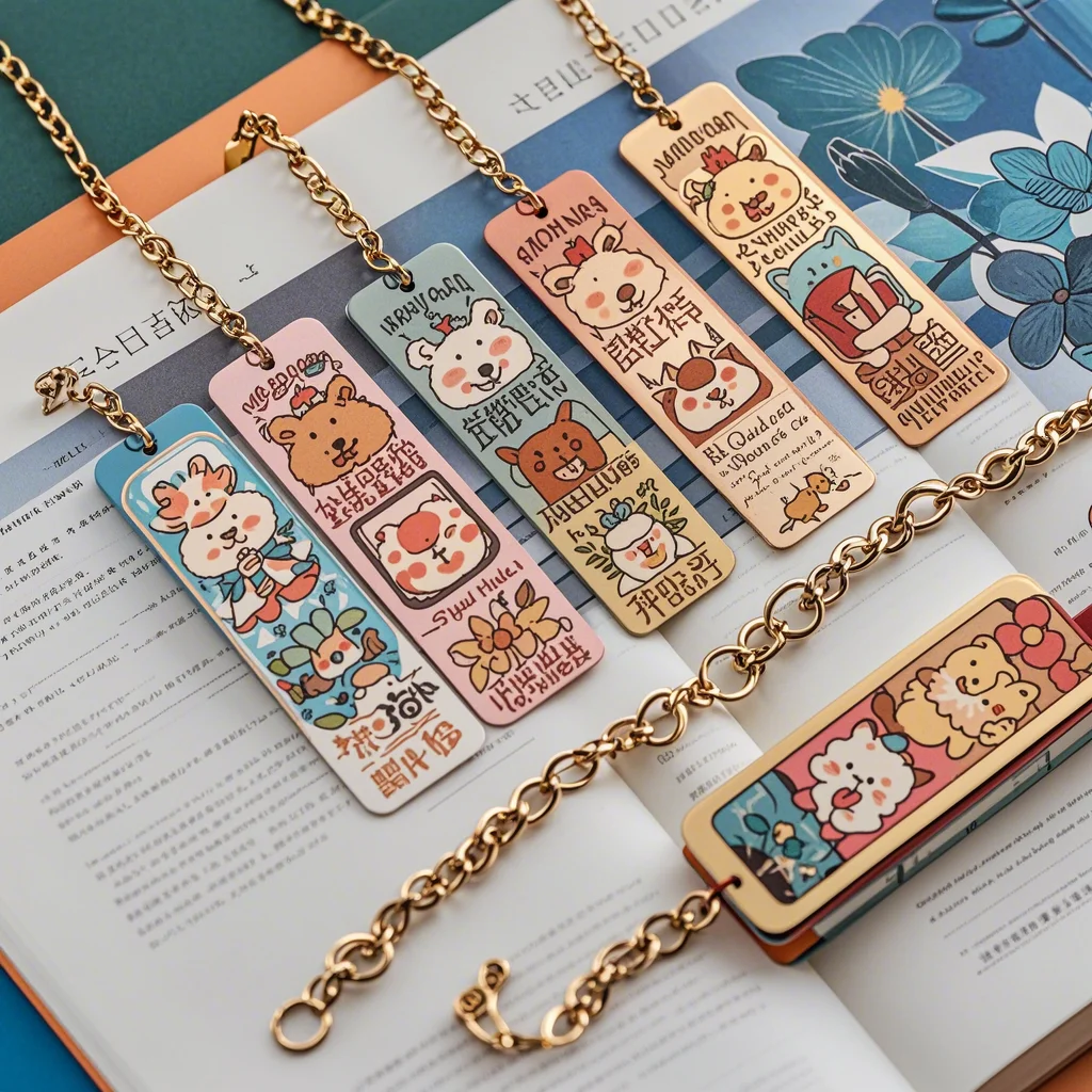 Wholesale Kawaii Hot Sale benutzer definierte Druck Lesezeichen Metal Vintage fur Kinder Bookmarks