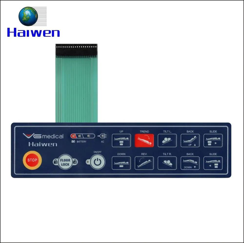 Custom IP68 Waterproof PET PC Membrane Switch Membrane Keypad Keyboard With LED