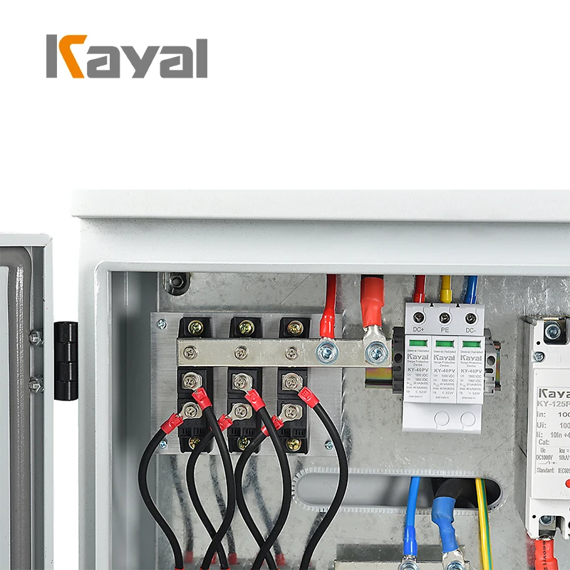 KAYAL Combiner Box 2 In 2 Out 3 Phase 1500V DC 6 String PV Combiner Box Solar Panel Pv Junction Box Combiner