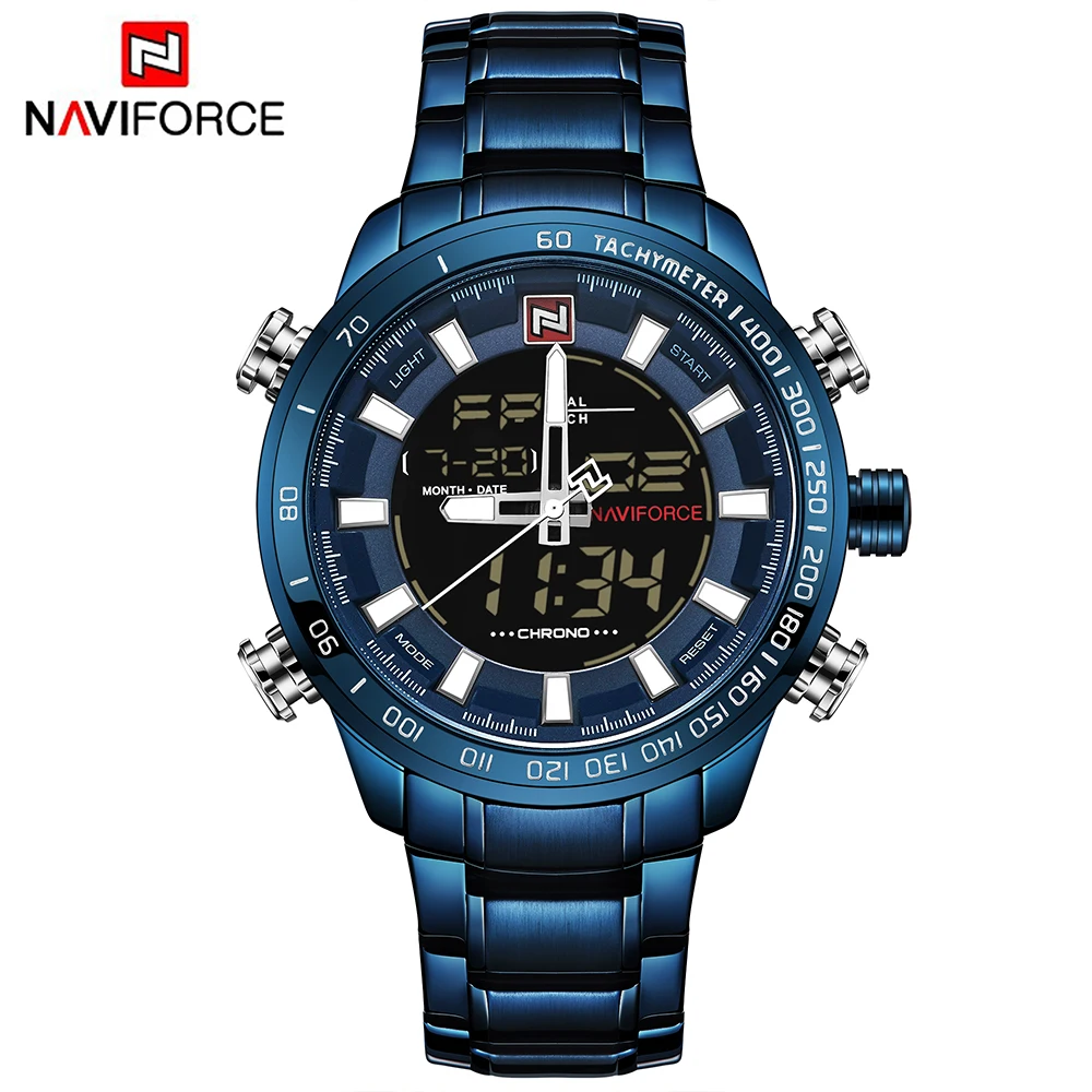 Waterproof boys Quartz Watch Men Stainless Steel case back Timepieces NAVIFORCE Watches