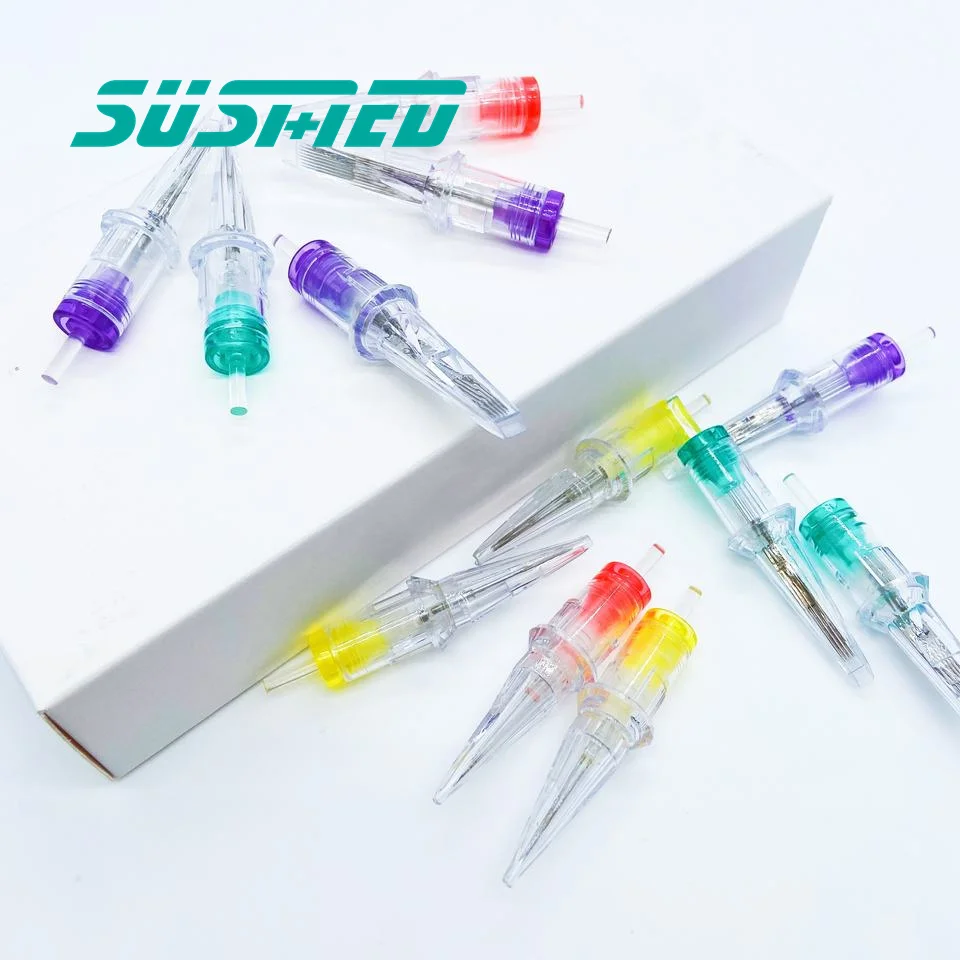 Permanent Makeup Needle With Tubes Cartridge Tattoo Needle Disposable Sterilized Tattoo Machine Needles