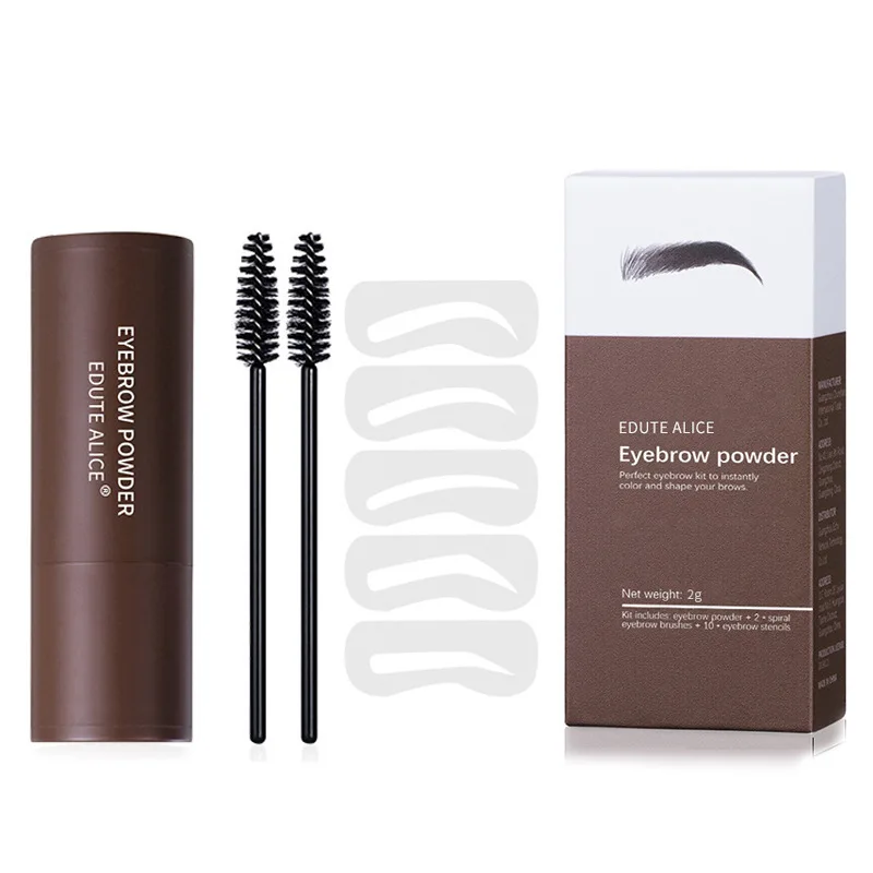 New Waterproof Eyebrow Stamp Shaping MakeupBrow Powder Natrual Eye Eyebrow Stick Hair Line Contour Brown Black 3 Color