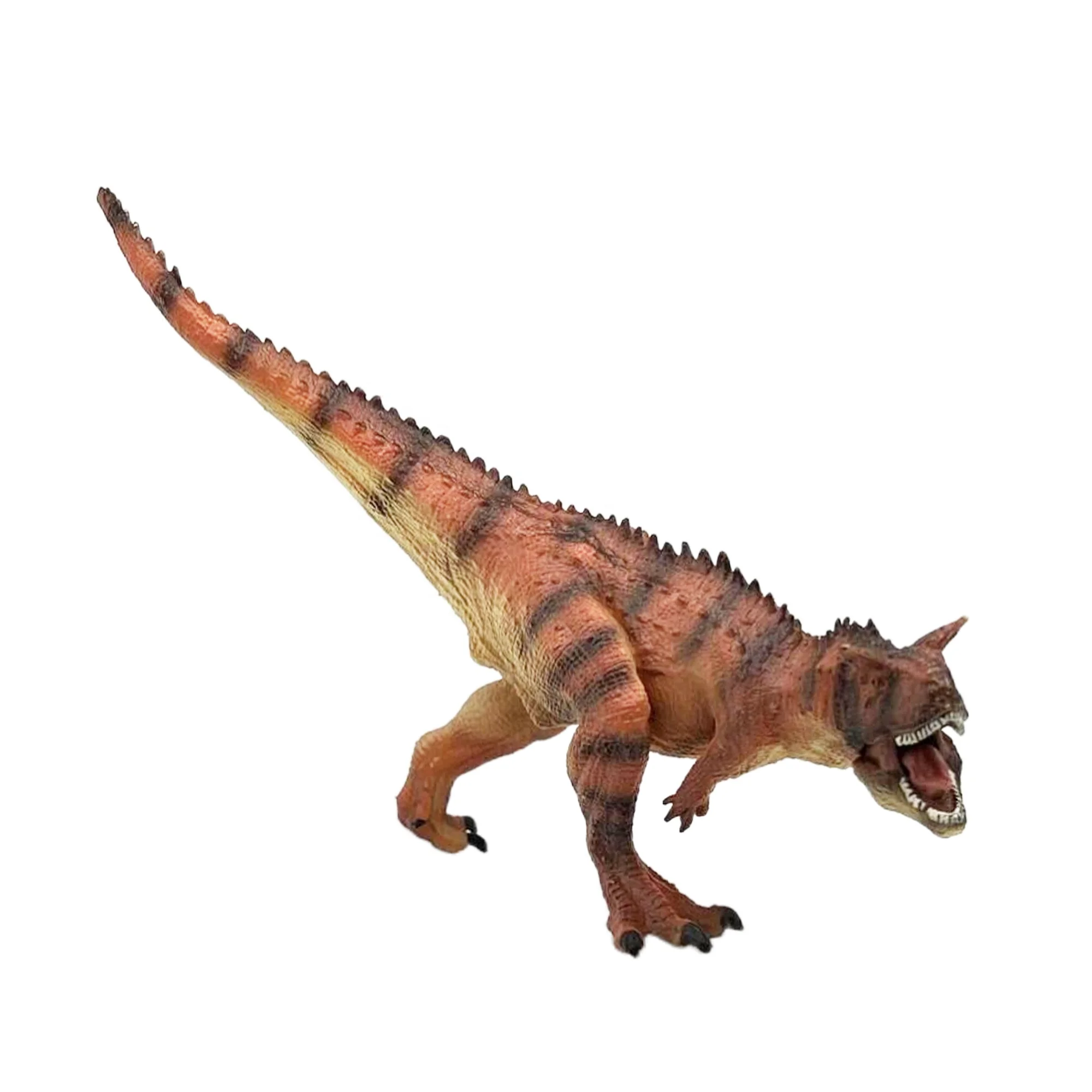 Animal Toys Dinosaur Figures Toys  Dino Action Figure Plastic Educational Play Orange Carnotaurus  with Movable Mouth