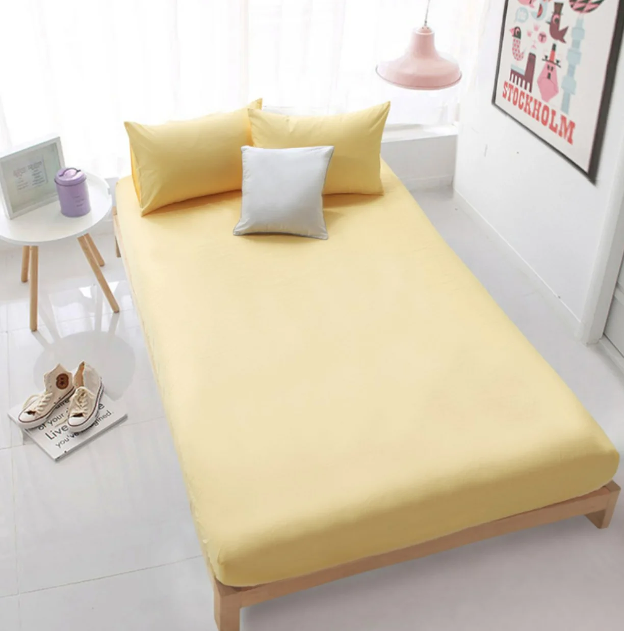 Cheapest Bed Sheet 100% Polyester Sheet and Pillowcase Set Super Comfortable 3-4 Piece Bedroom Accessory