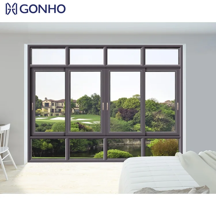 China Top Safety Design Residential Hurricane Impact Aluminum Framed Sliding Window