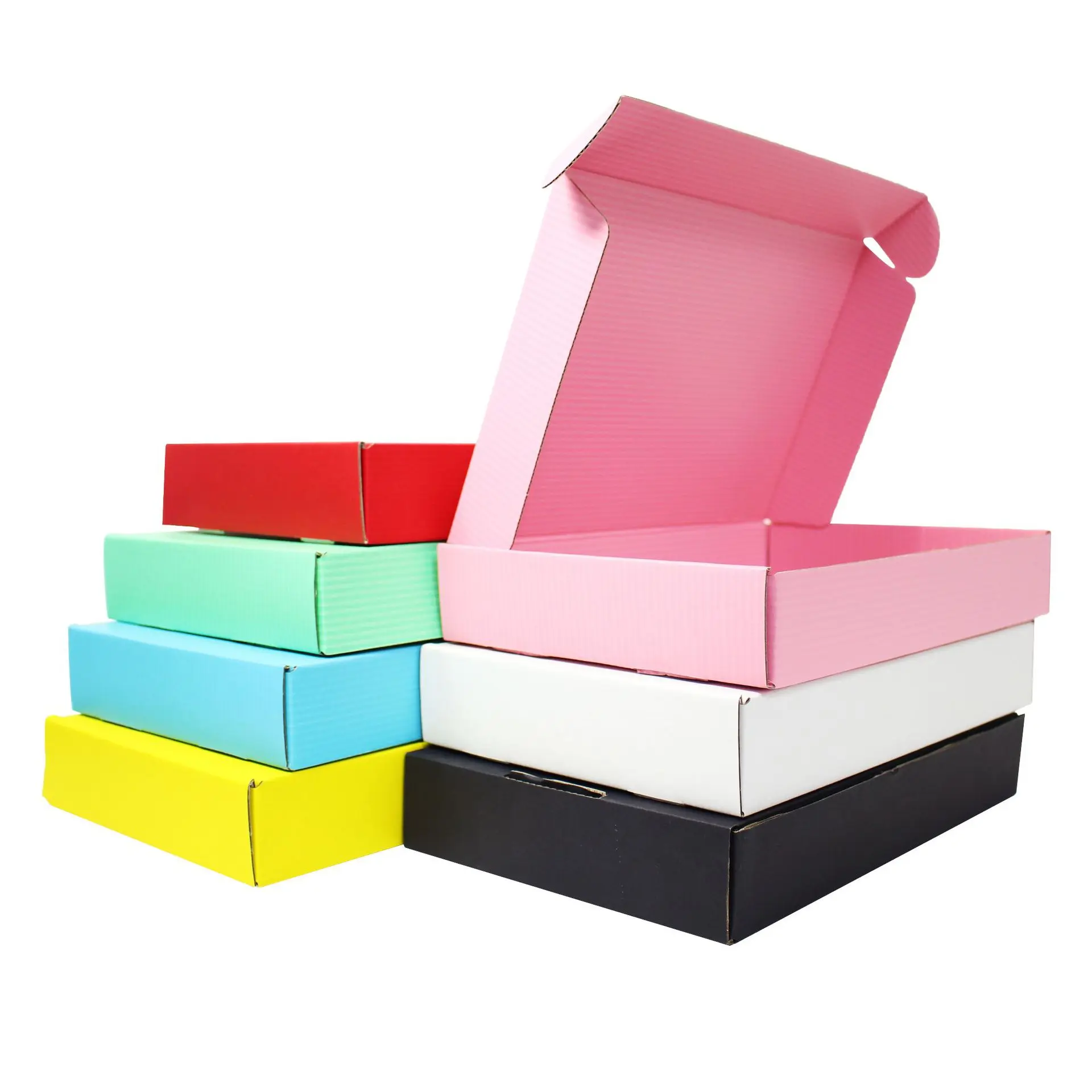 Shipping cartons moving boxes Corrugated Carton Pink Folding Box for Shoes Gifts and others