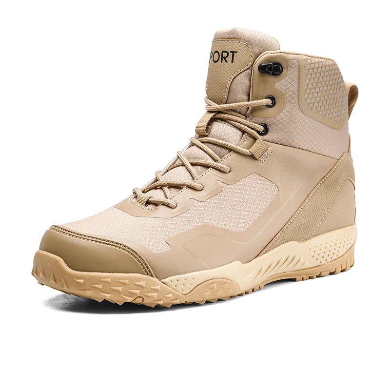 Factory Direct Good Quality IN STOCK Mens Hiking Boots Wear Resistant Hunting Desert Botas Manufacture Sneaker Hiking Men Shoes
