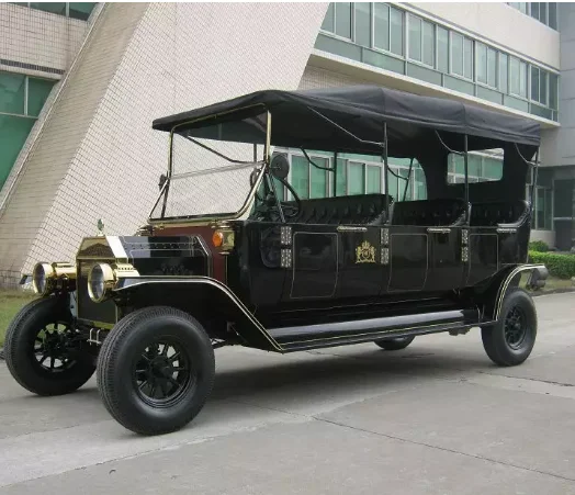 Latest design metal frame vintage electric car 8 seats vintage car for hot sales