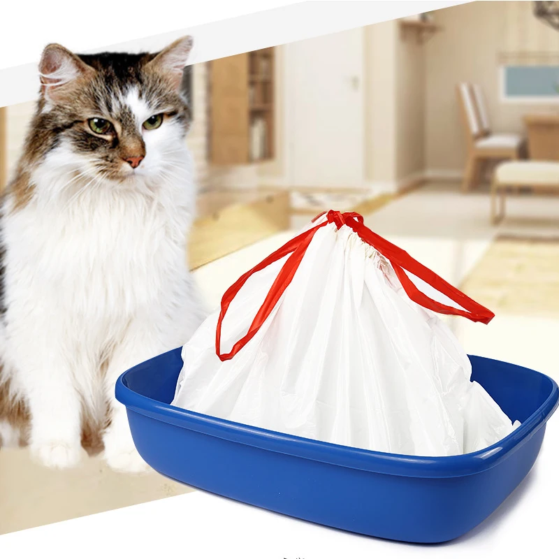 BENBEN Cat Litter Box Liners, Drawstring Large Kitty Litter Pan Bags Jumbo Extra Durable Pet Cat Supplies