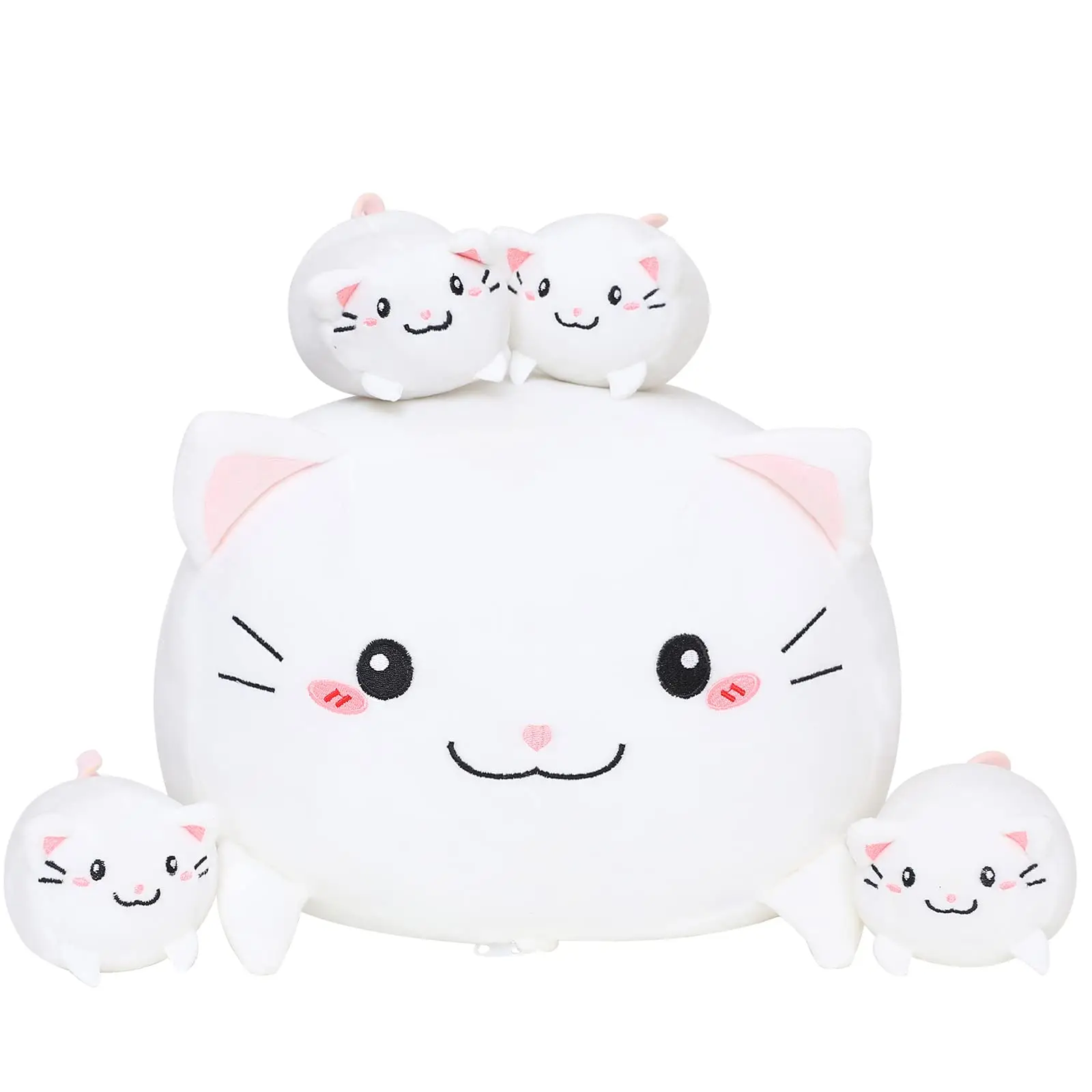 PP Cotton Cute Cat Plush Toy 4 Baby Plush Kitties Stuffed Cotton Plush Animal Toy Gift For Kids