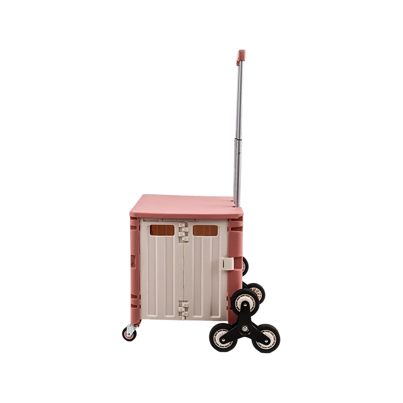 climbing stairs crate trolley plastic folding shopping cart trolley foldable shopping crate trolley wholesale