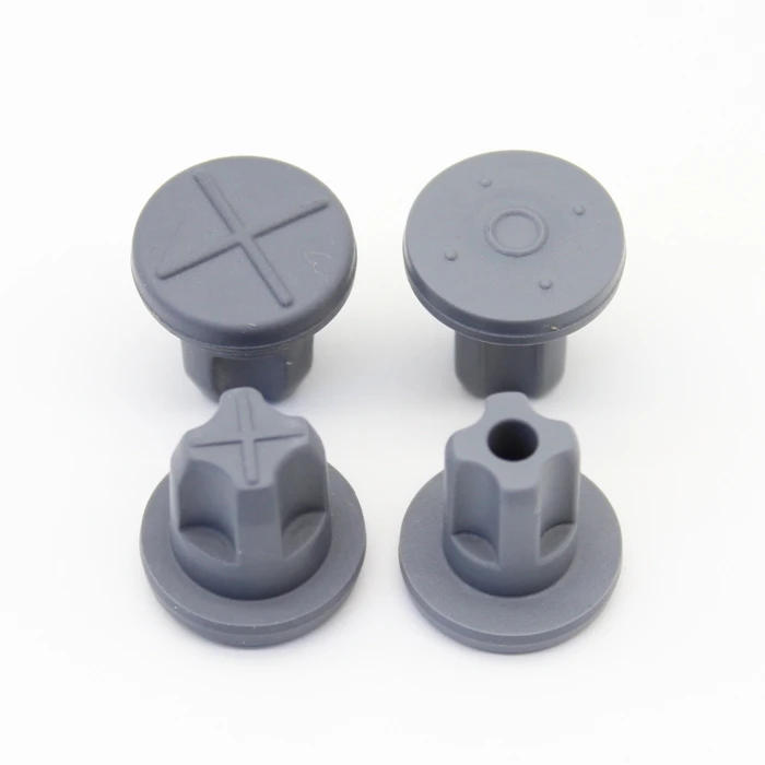 Glass vial rubber stopper for injection vials