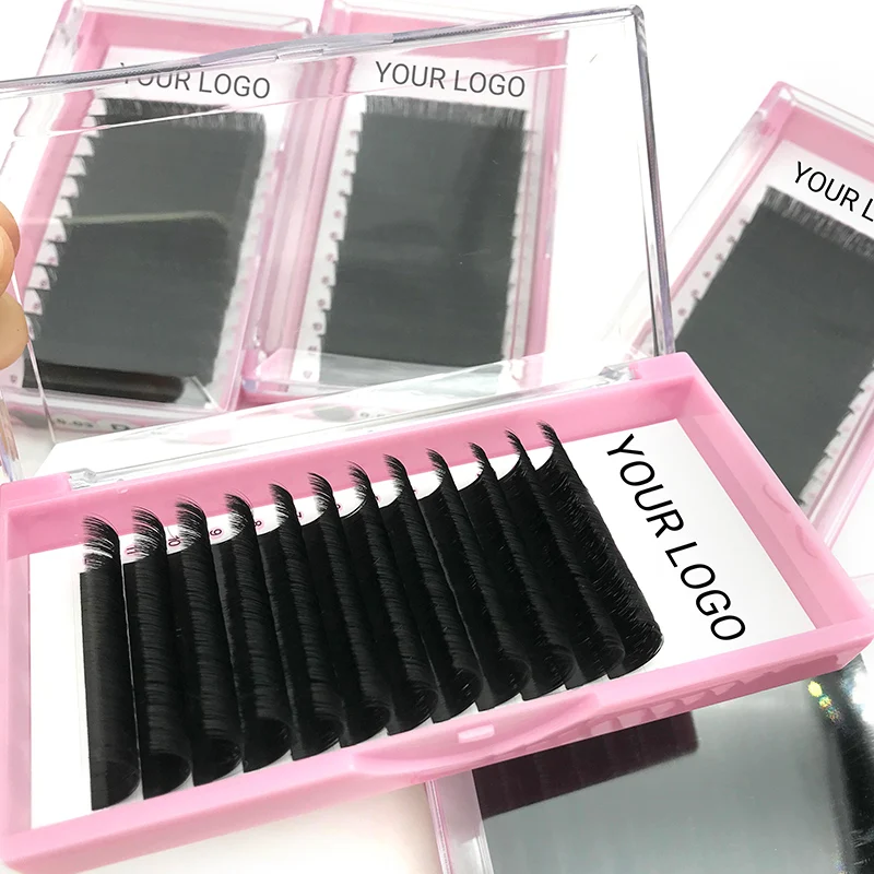 Cashmere individual lash extensions dark matte lash trays wholesale volume hand made eyelash extensions