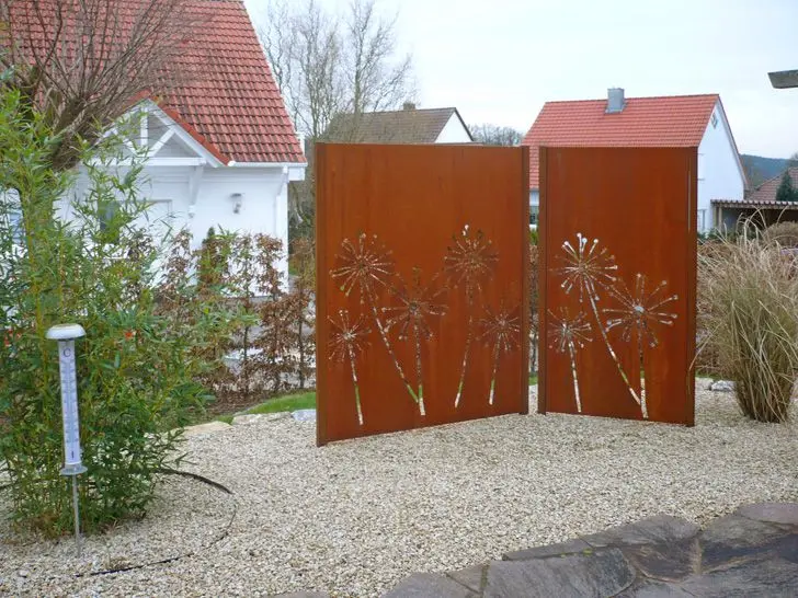 Wrought Iron Metal Outdoor Balcony Privacy Screen