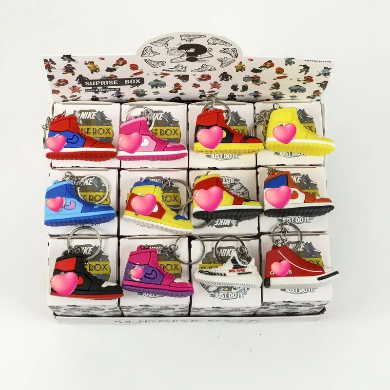 Most popular bag pendant stationery store student birthday gift 3d Shoe blind box keychain