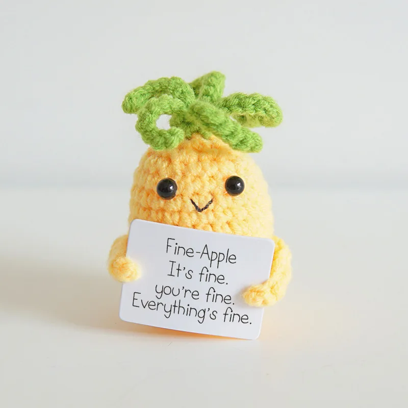 Funny Handmade Emotional Support Pickled Cucumber Gift Cute Crochet Christmas Pickle Knitting Doll Reduce Pressure Pickle Toy