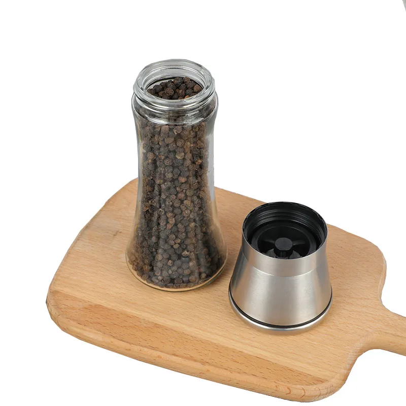 Best Selling  Dry Spice Seasoning  Grinder Glass Manual Grinding Bottle