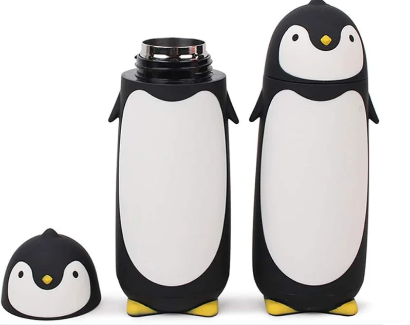 Cartoon Cute Thermos  with lids and straws for kids school sport travel  stainless steel vacuum flasks insulated water bottle