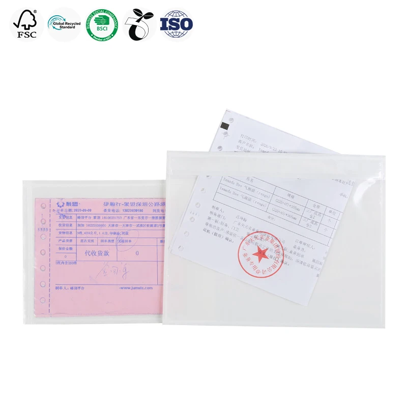 Transparent Envelope Packing List Bag Sideways Loading Packing List Enclosed Pouch
