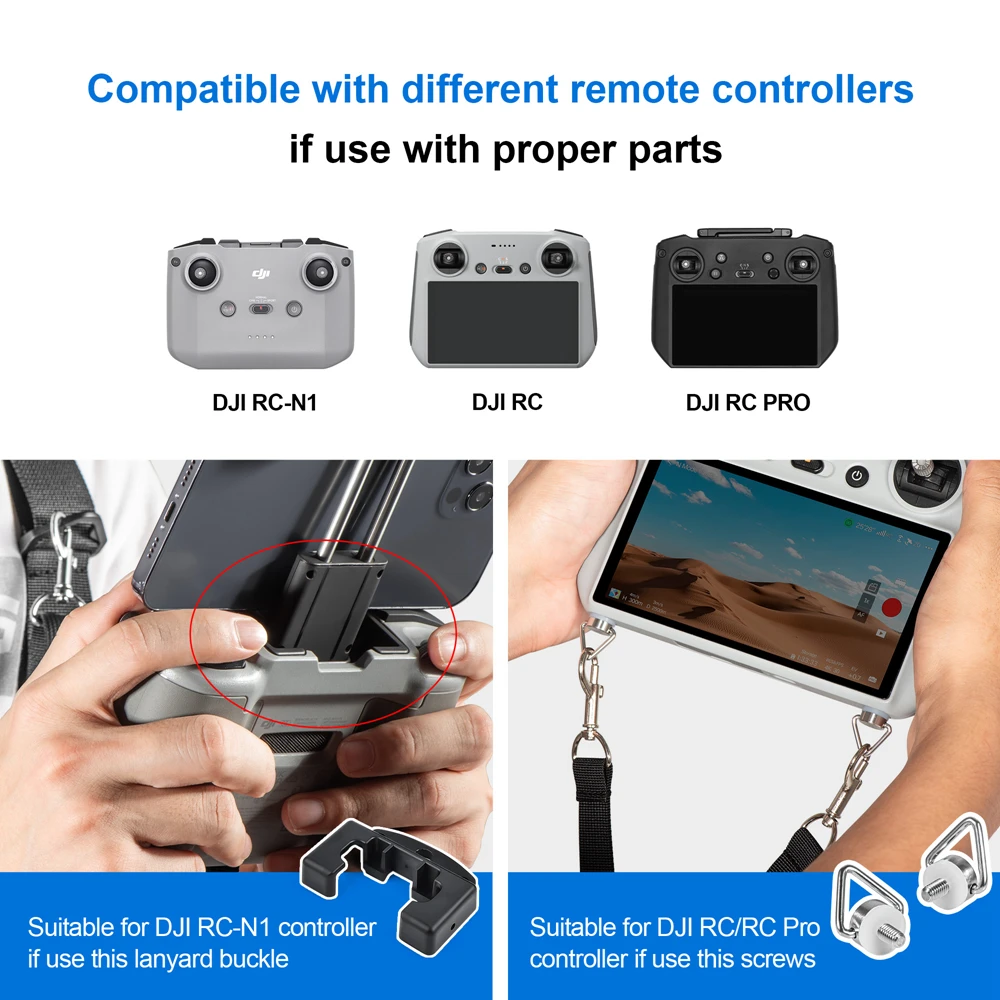 STARTRC Shoulder Strap Belt and Bracket kit for DJI Mavic 2 Mini 3 Air 2S RC-N1 RC Pro Plus Remote Controller Accessories