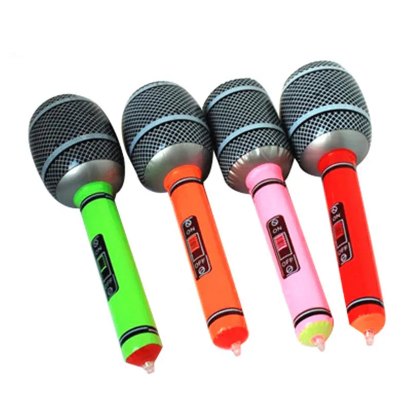 PVC inflatable musical instrument microphone radio toy stage prop guitar simulation instrument inflatable guitar
