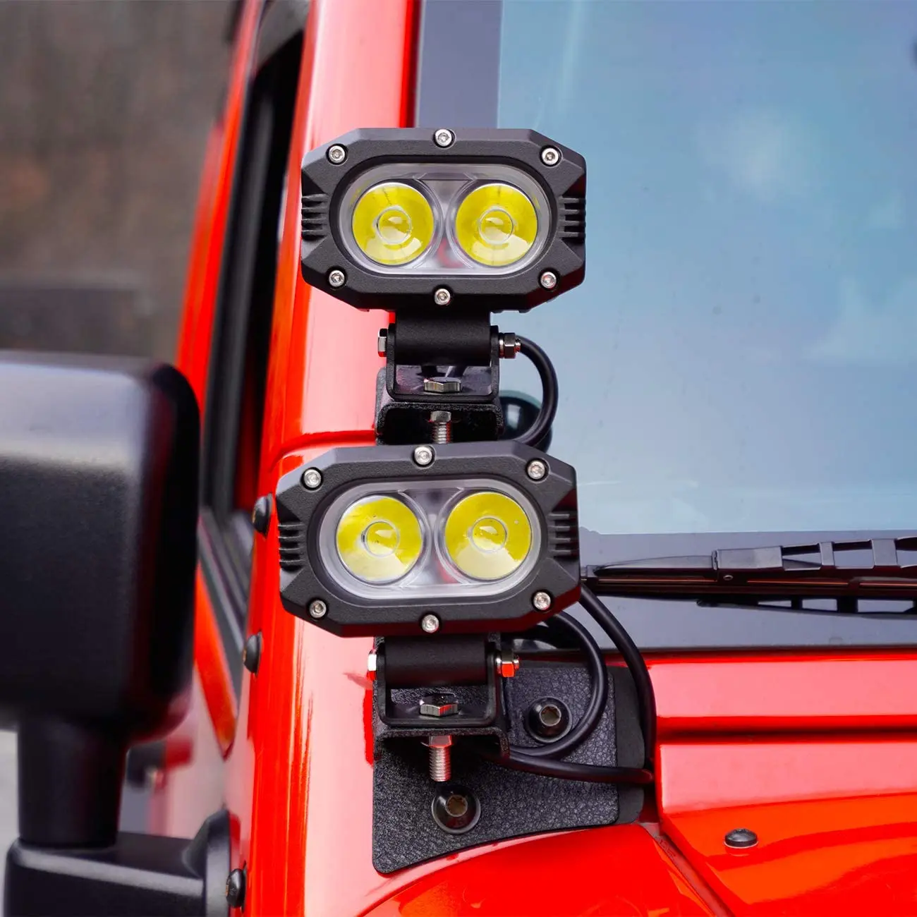Комплект креплений для фар Jeep Wrangler JK/JKU, комплект креплений для фар 2007-2017 гг.