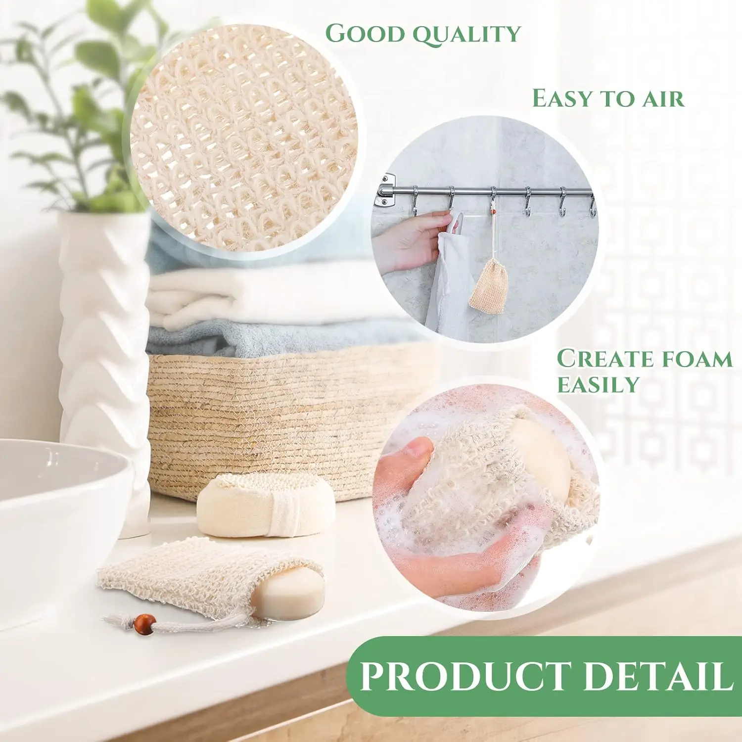 Hot Selling Natural Cotton Soap Mesh bag Drawstring Soap Saver net bag