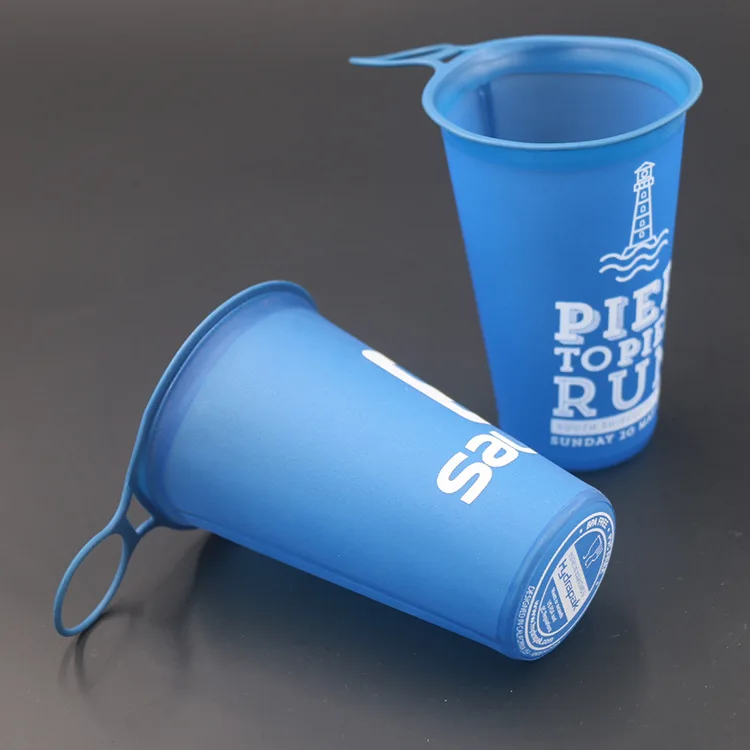 Custom Logo Eco Friendly Tpu Collapsible Reusable Portable Folding Foldable Water Cups