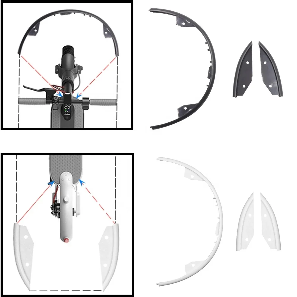 M365 Scooter Bumper Electric Scooter Accessories Plastic Beam Fender-guard for Xiaomi M365 Scooter Dash-proof Stripe